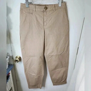 Zara Khaki Chino Cropped Woman's Size 4